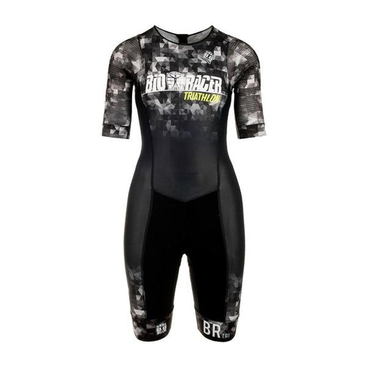 Tri Team Suit SS Backpocket Zipper Back - Women
